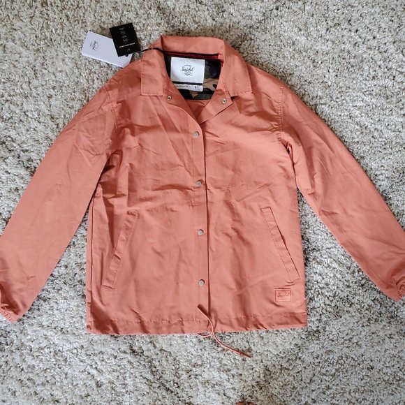 Herschel Supply Company Jackets & Blazers - NWT Herschel Orange Long Sleeve Rain Jacket - Sz S